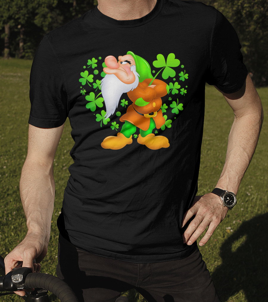 Grumpy Dwarf With Shamrock T-Shirt