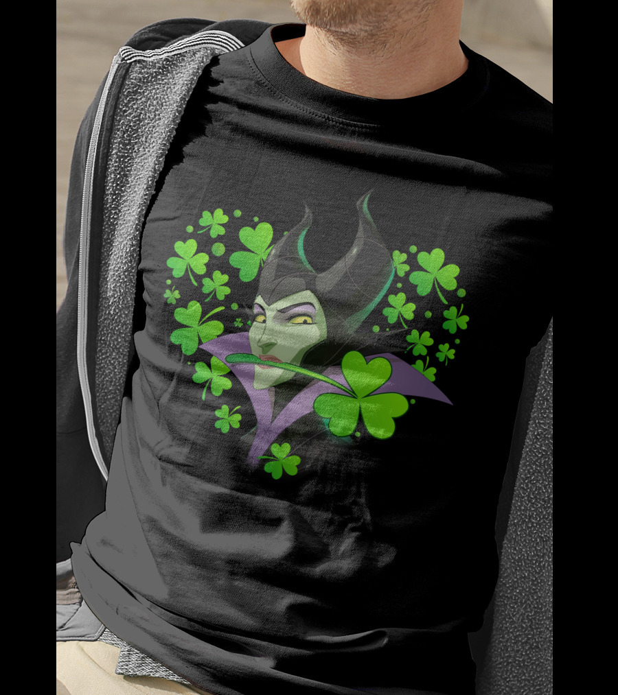Maleficent Shamrock Heart T-Shirt