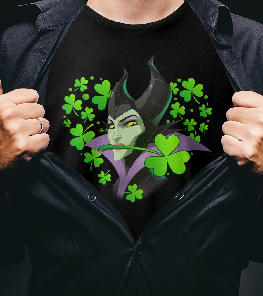 Maleficent Shamrock Heart T-Shirt