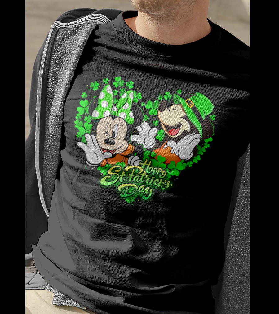 Happy St. Patrick's Day Mickey Minnie T-Shirt