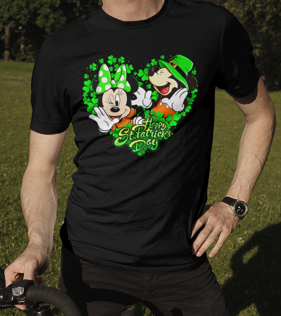 Happy St. Patrick's Day Mickey Minnie T-Shirt