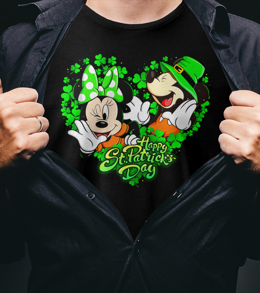 Happy St. Patrick's Day Mickey Minnie T-Shirt