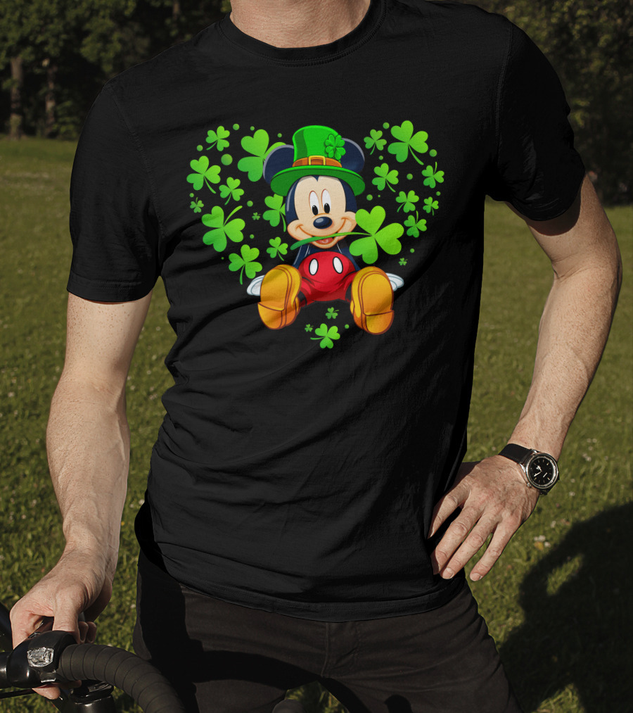Mickey Mouse St. Patrick's Day Shamrock Hat T-Shirt