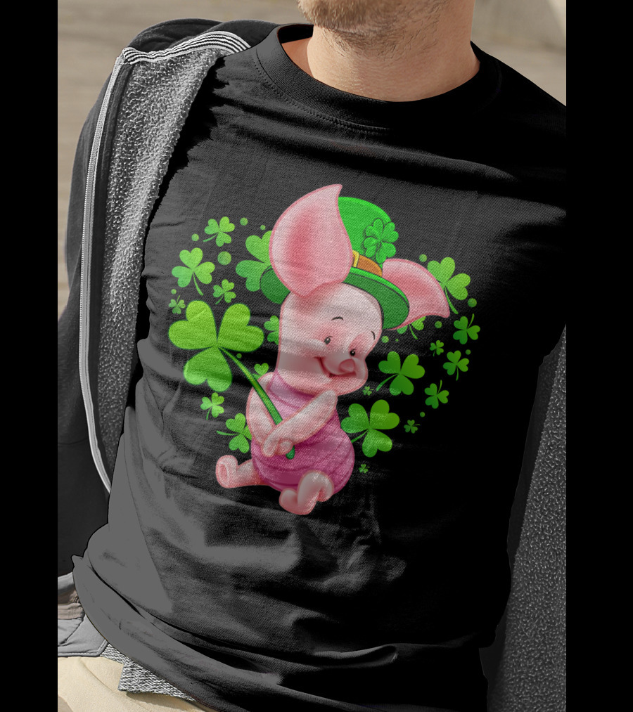 Piglet St. Patrick's Day Clover Celebration T-Shirt