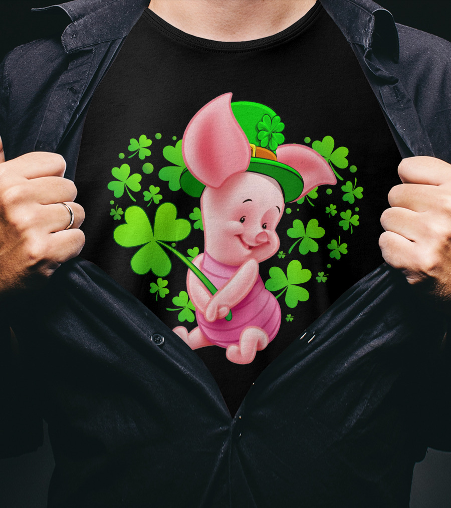 Piglet St. Patrick's Day Clover Celebration T-Shirt