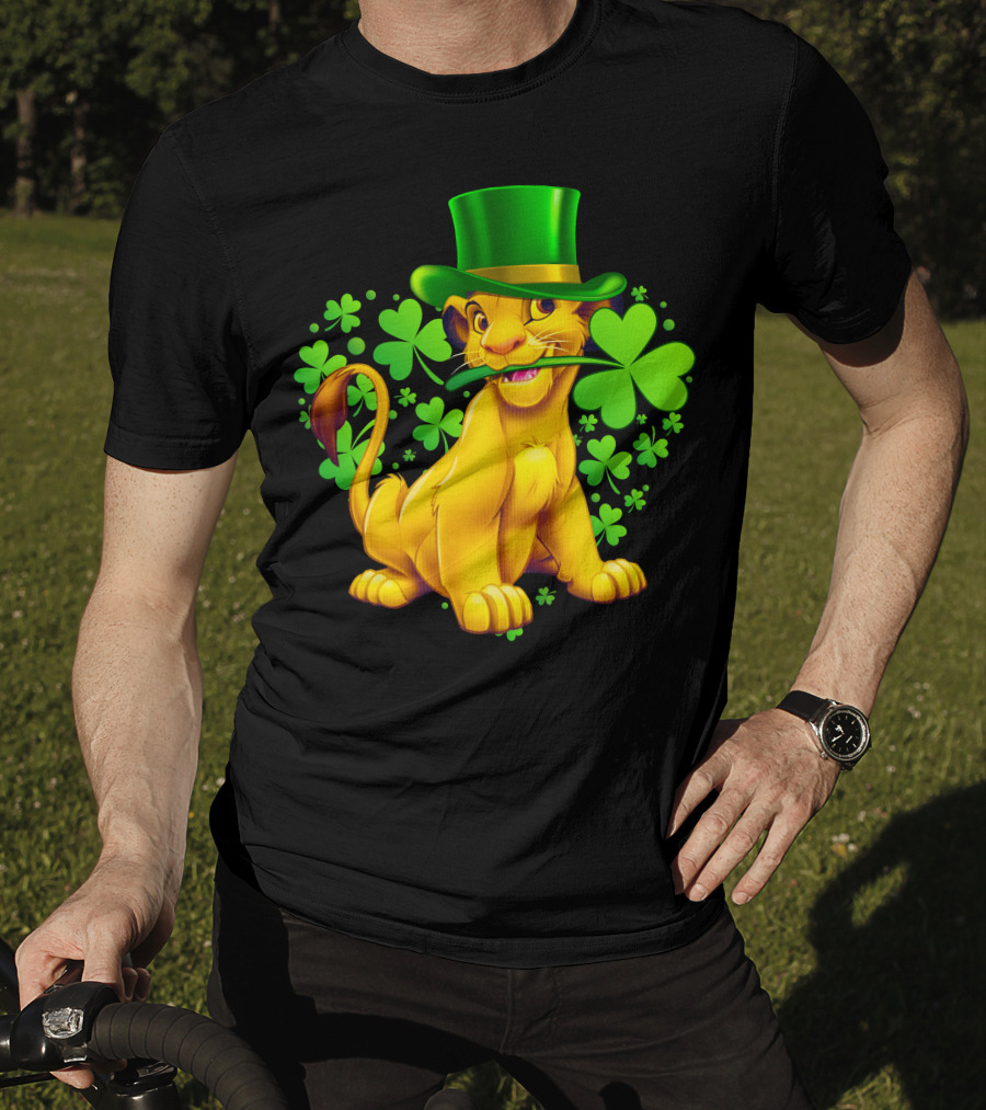 Simba Green Hat Shamrock Heart T-Shirt