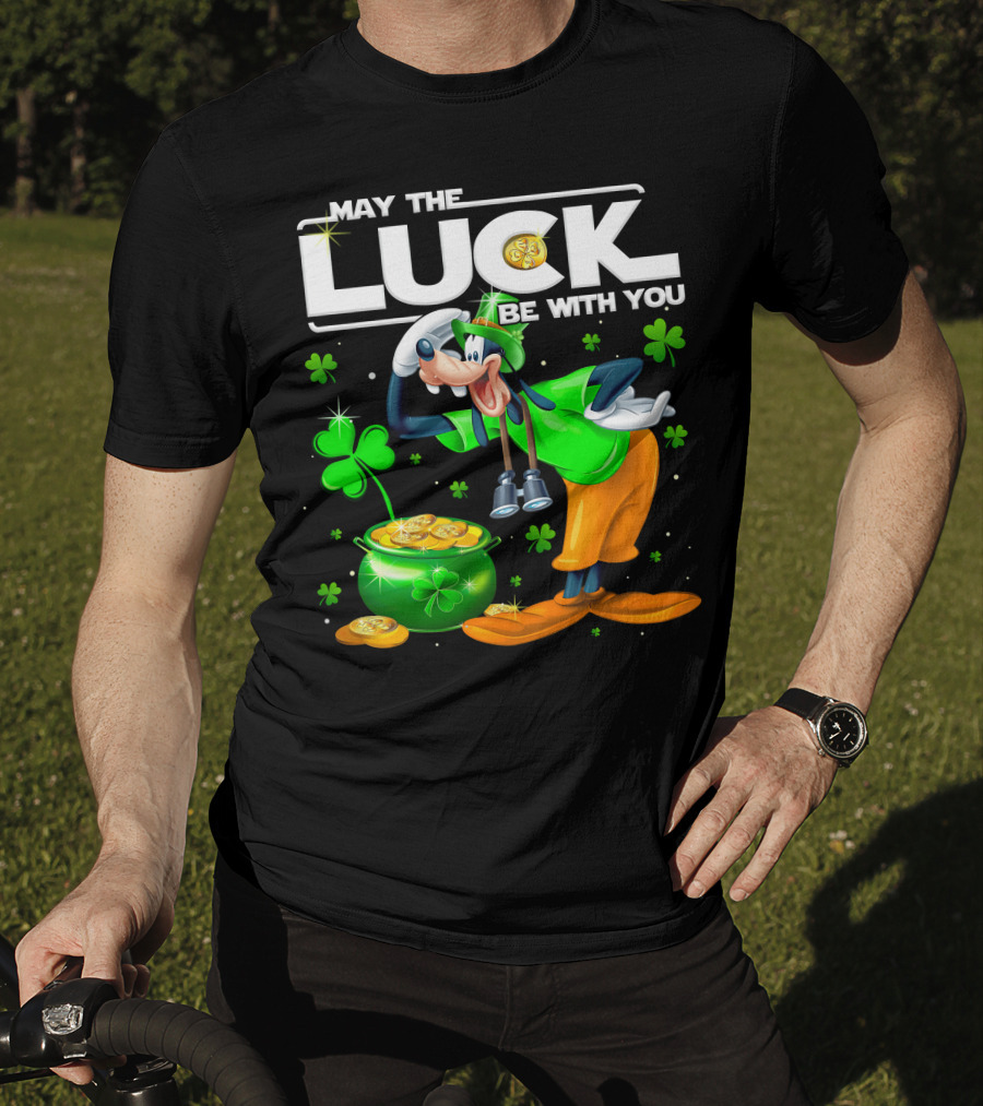 May The Luck Be With You Goofy Coins Clover T-Shirt