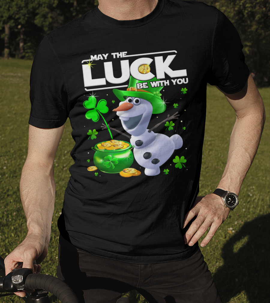 May The Luck Be With You Olaf St. Patrick's Day Theme T-Shirt