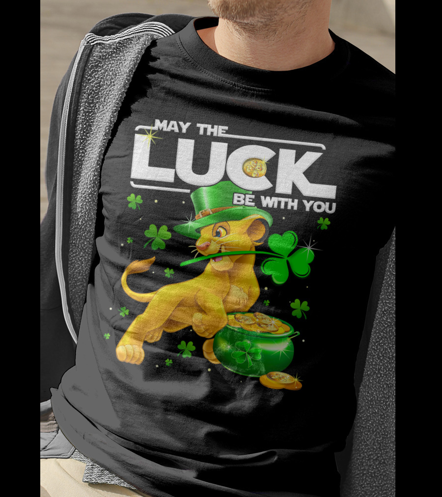 May The Luck Be With You Simba St Patrick's Day T-Shirt