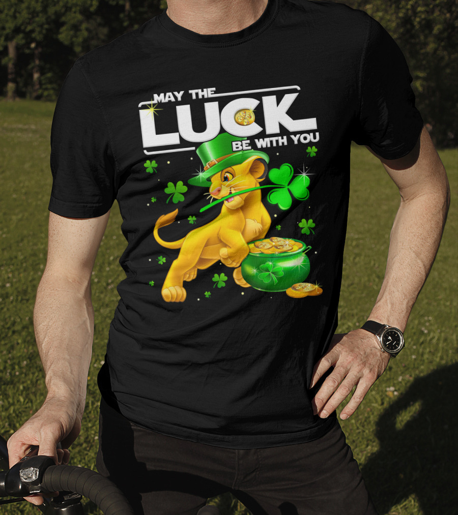 May The Luck Be With You Simba St Patrick's Day T-Shirt