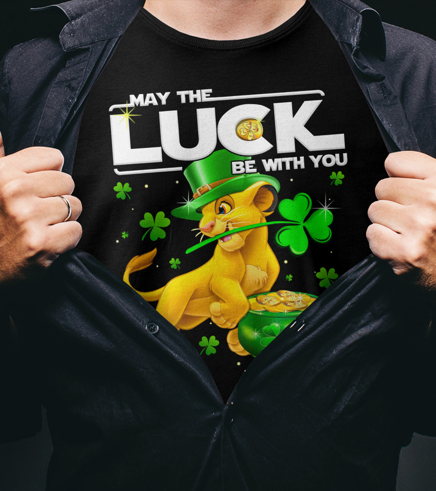 May The Luck Be With You Simba St Patrick's Day T-Shirt