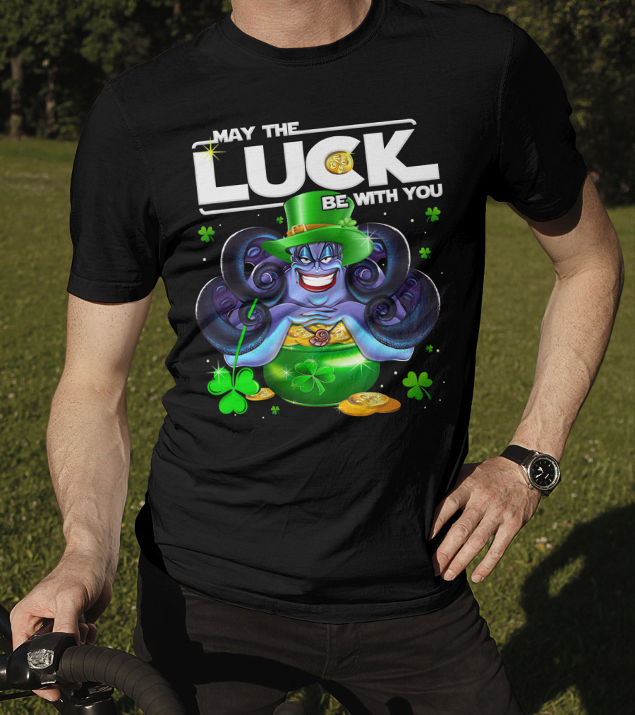 May The Luck Be With You Ursula Clovers And Gold Coins T-Shirt