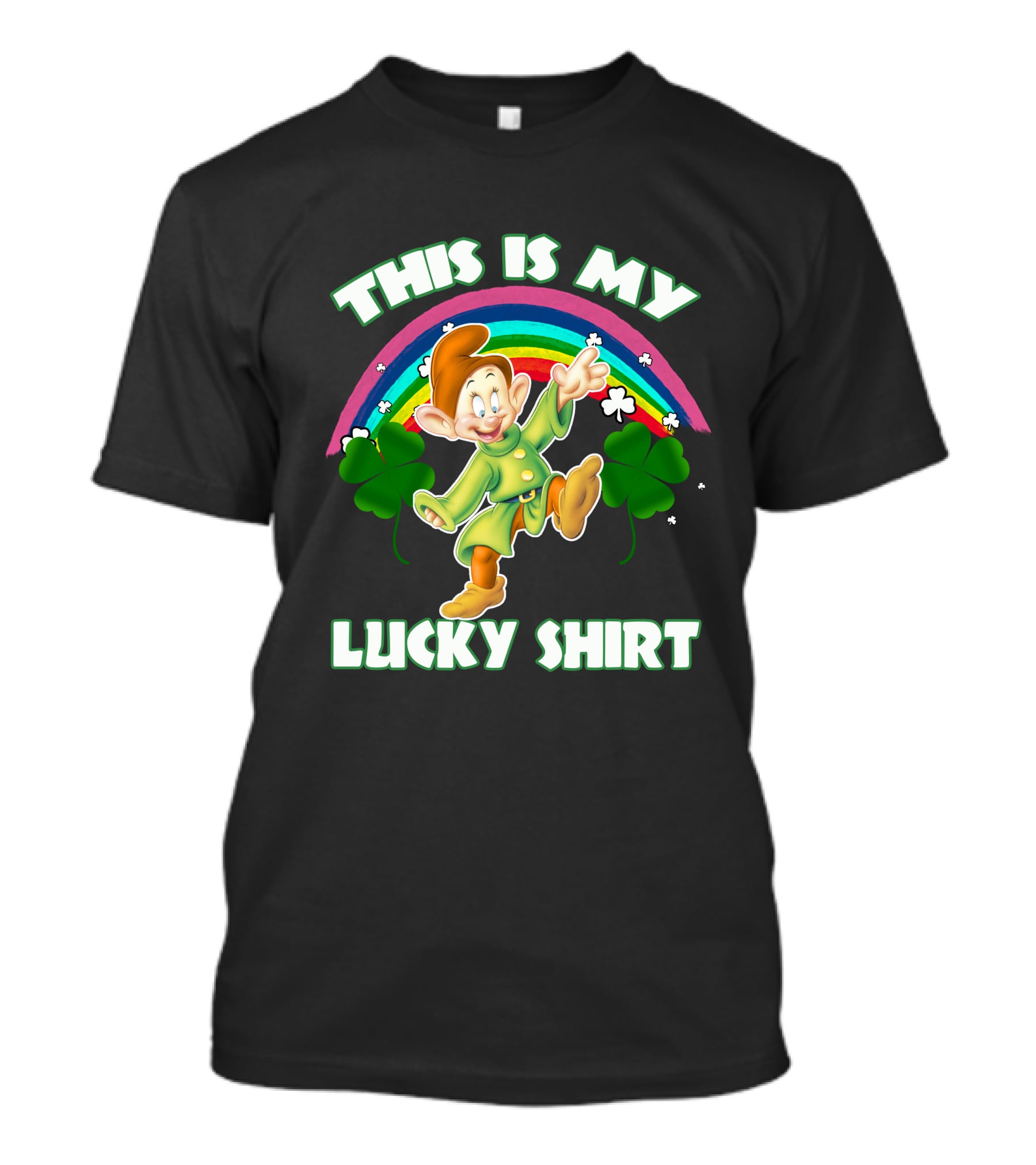 This Is My Lucky Shirt Dopey Rainbow Shamrock T-Shirt