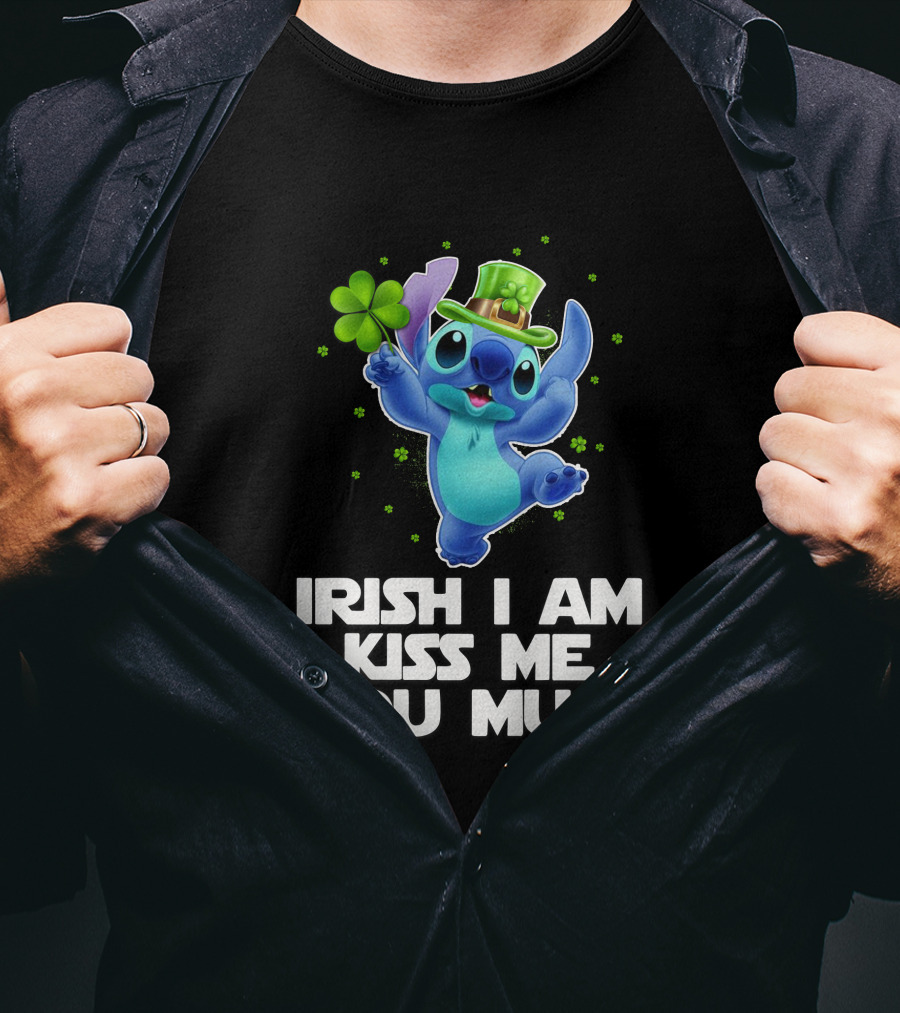 Stitch Irish I Am Kiss Me You Must T-Shirt