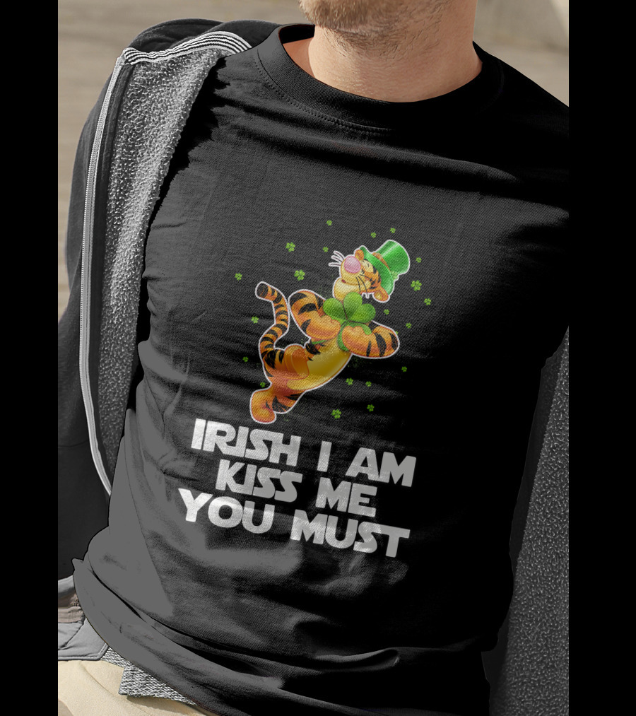 Tigger Irish I Am Kiss Me You Must St. Patrick's Day Clover T-Shirt