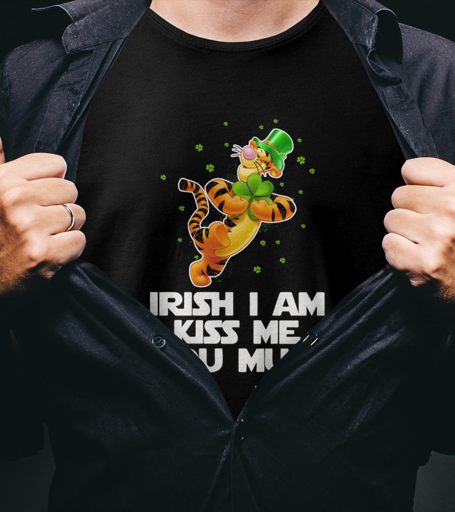 Tigger Irish I Am Kiss Me You Must St. Patrick's Day Clover T-Shirt