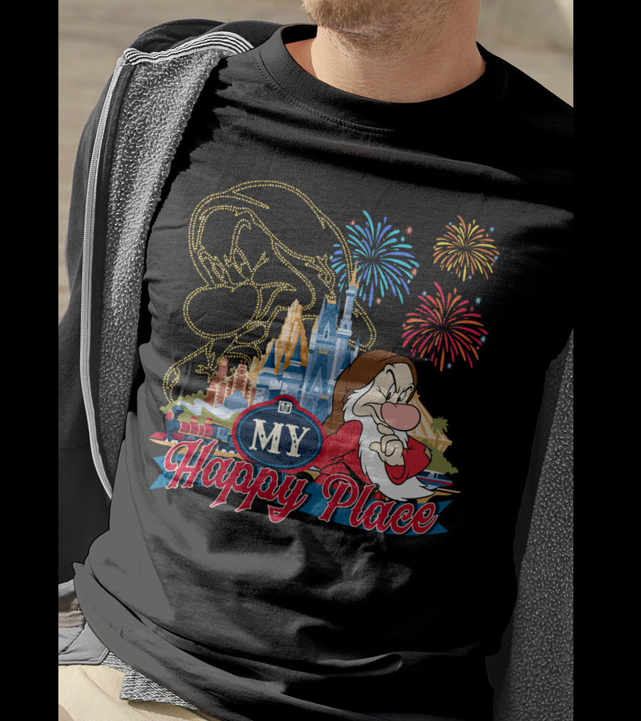 My Happy Place Grumpy Fireworks Castle T-Shirt