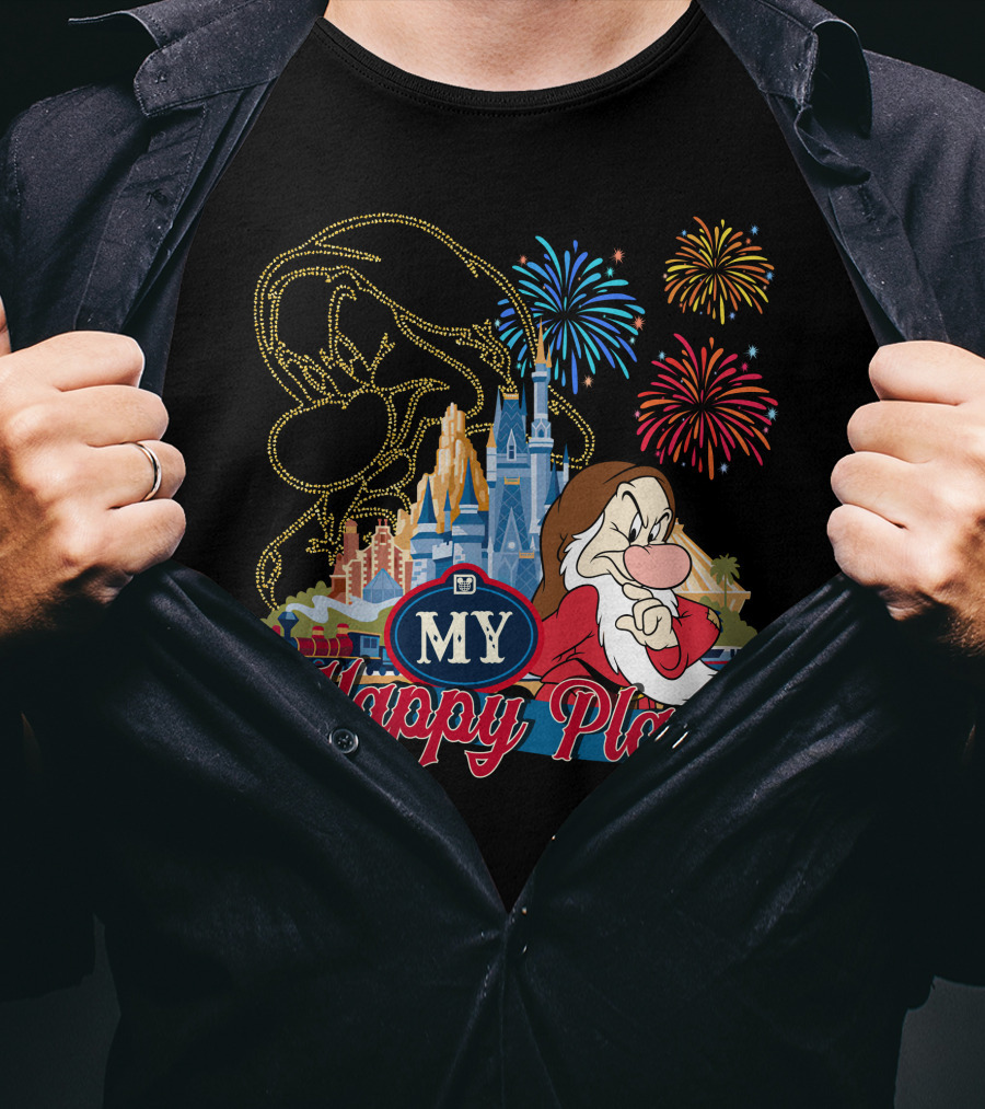 My Happy Place Grumpy Fireworks Castle T-Shirt