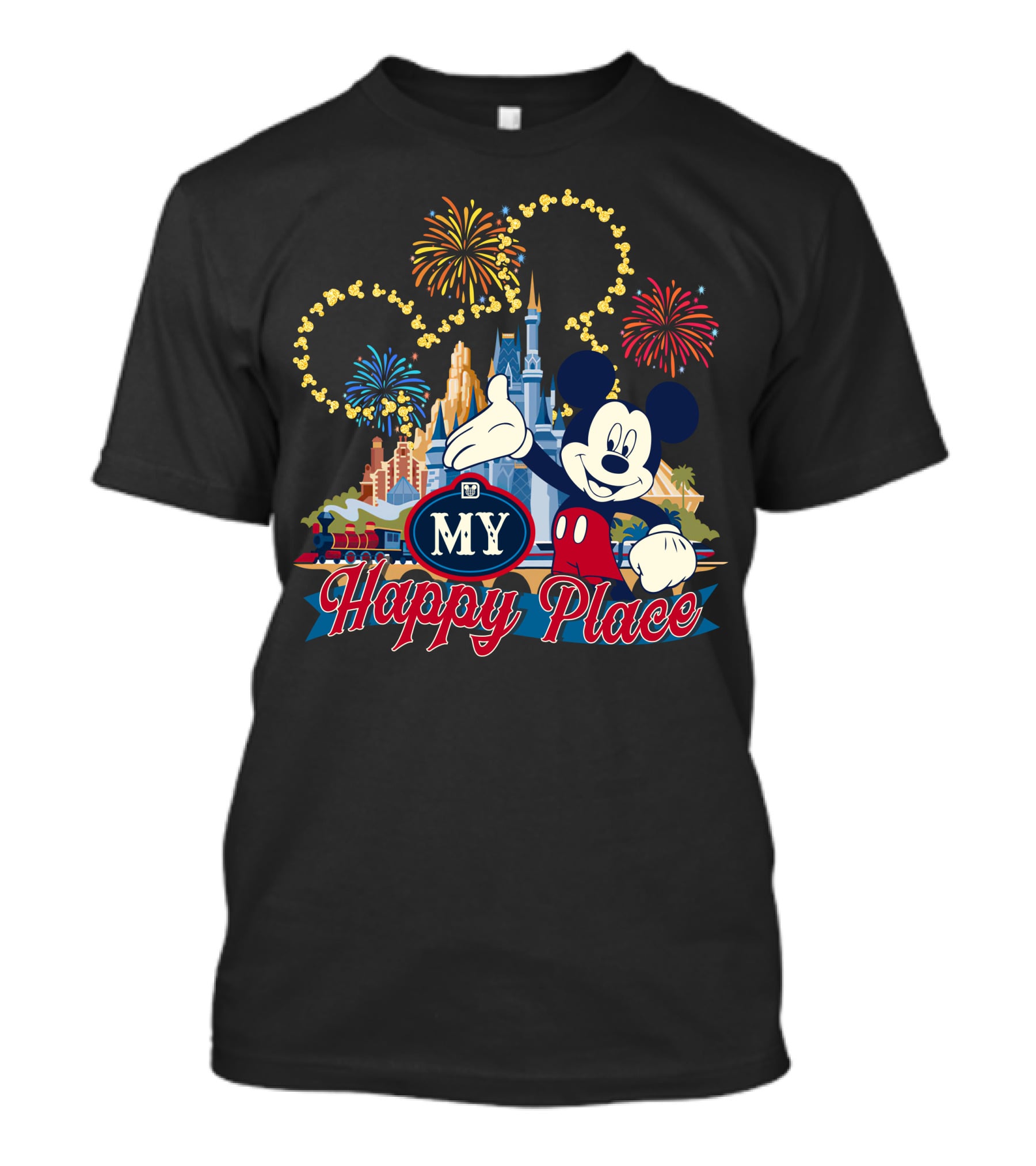 My Happy Place Mickey Magic Fireworks Castle T-Shirt