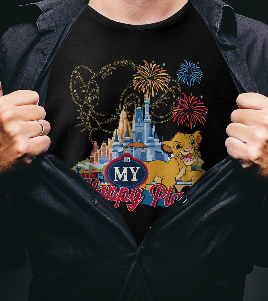 Simba My Happy Place Fireworks Magic Castle T-Shirt