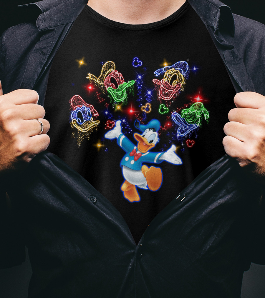 Donald Duck Neon Expressions Disney Favorites T-Shirt