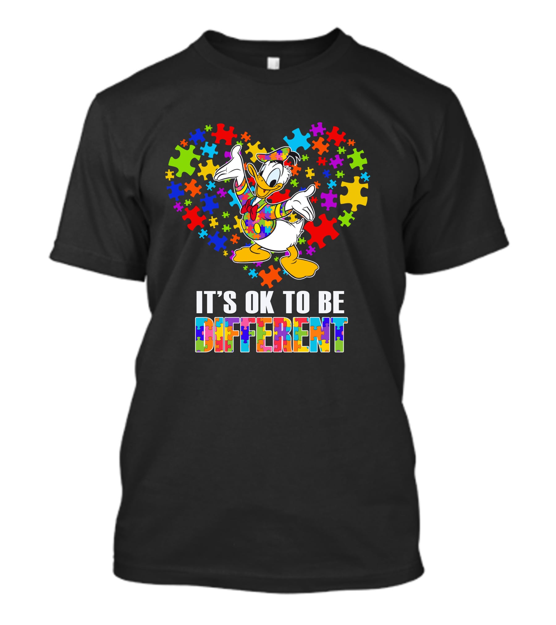 It's Ok To Be Different Donald Duck Autism Awareness T-Shirt