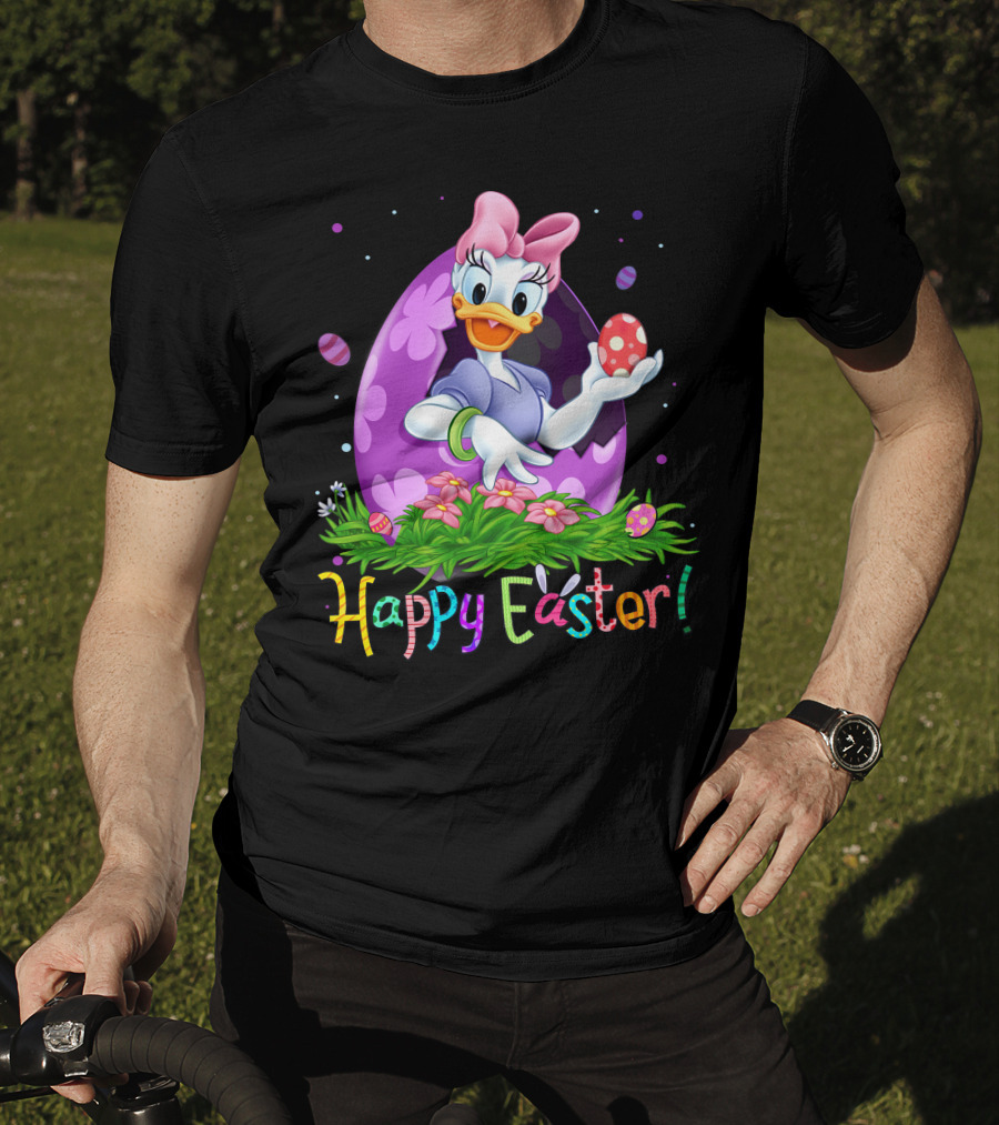 Happy Easter With Daisy Duck And Easter Egg Celebration T-Shirt