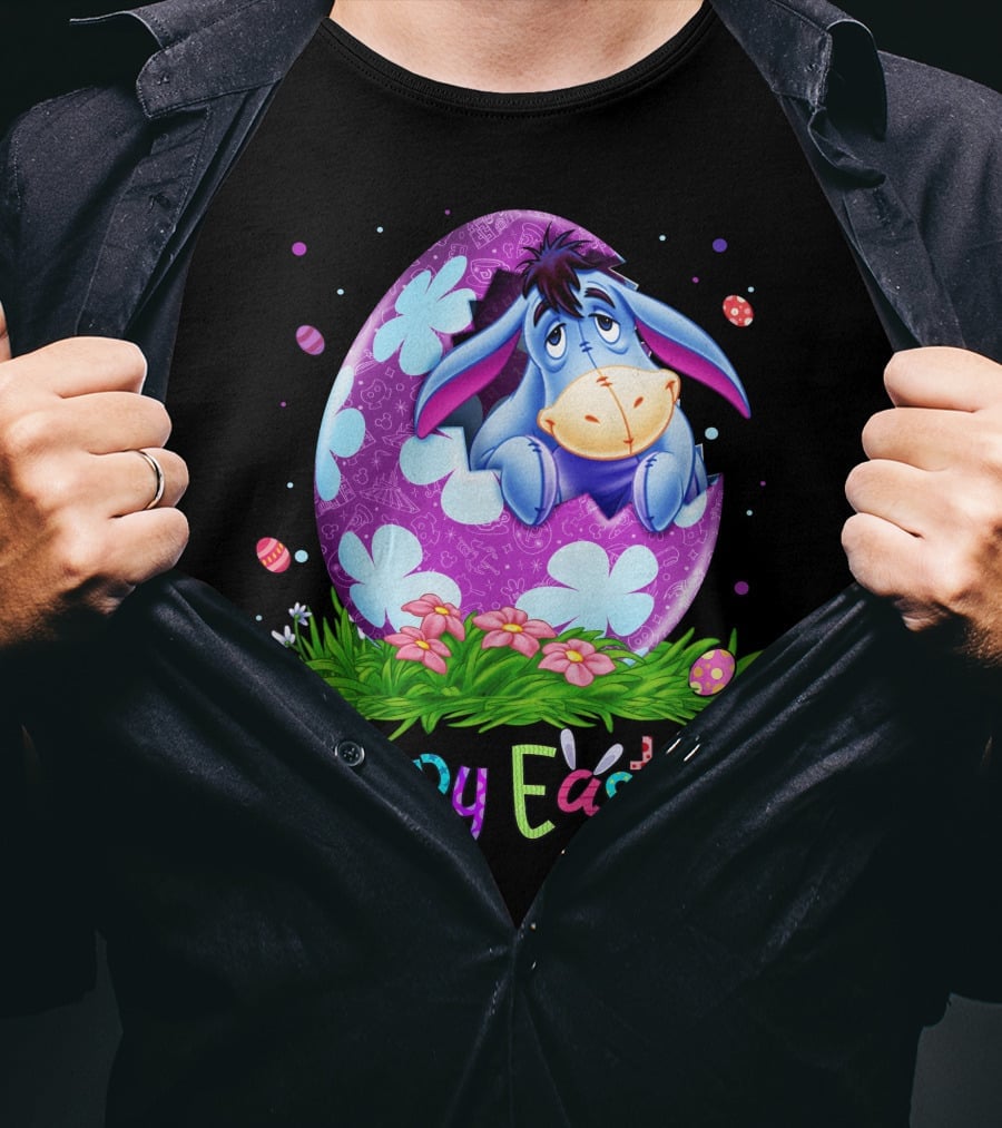 Eeyore Happy Easter Egg Floral T-Shirt