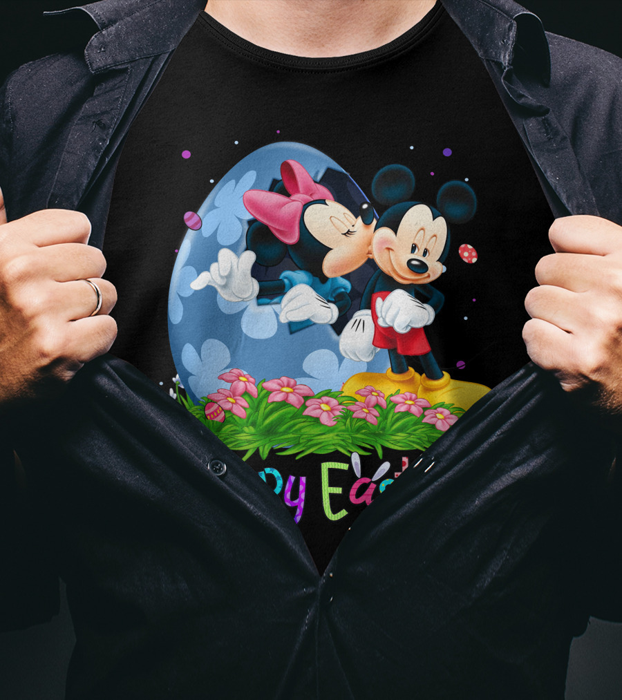 Happy Easter Mickey And Minnie T-Shirt
