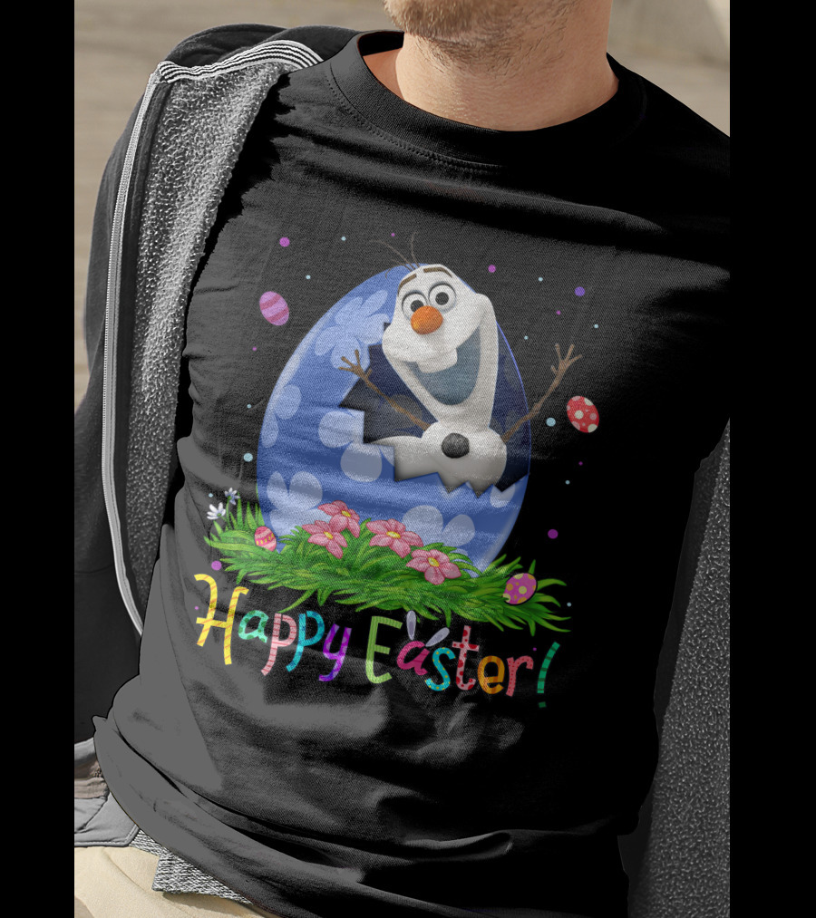 Happy Easter Olaf Egg Flowers T-Shirt