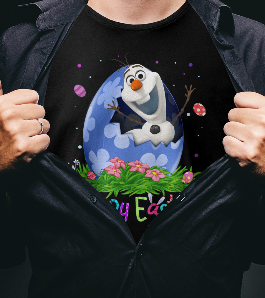 Happy Easter Olaf Egg Flowers T-Shirt