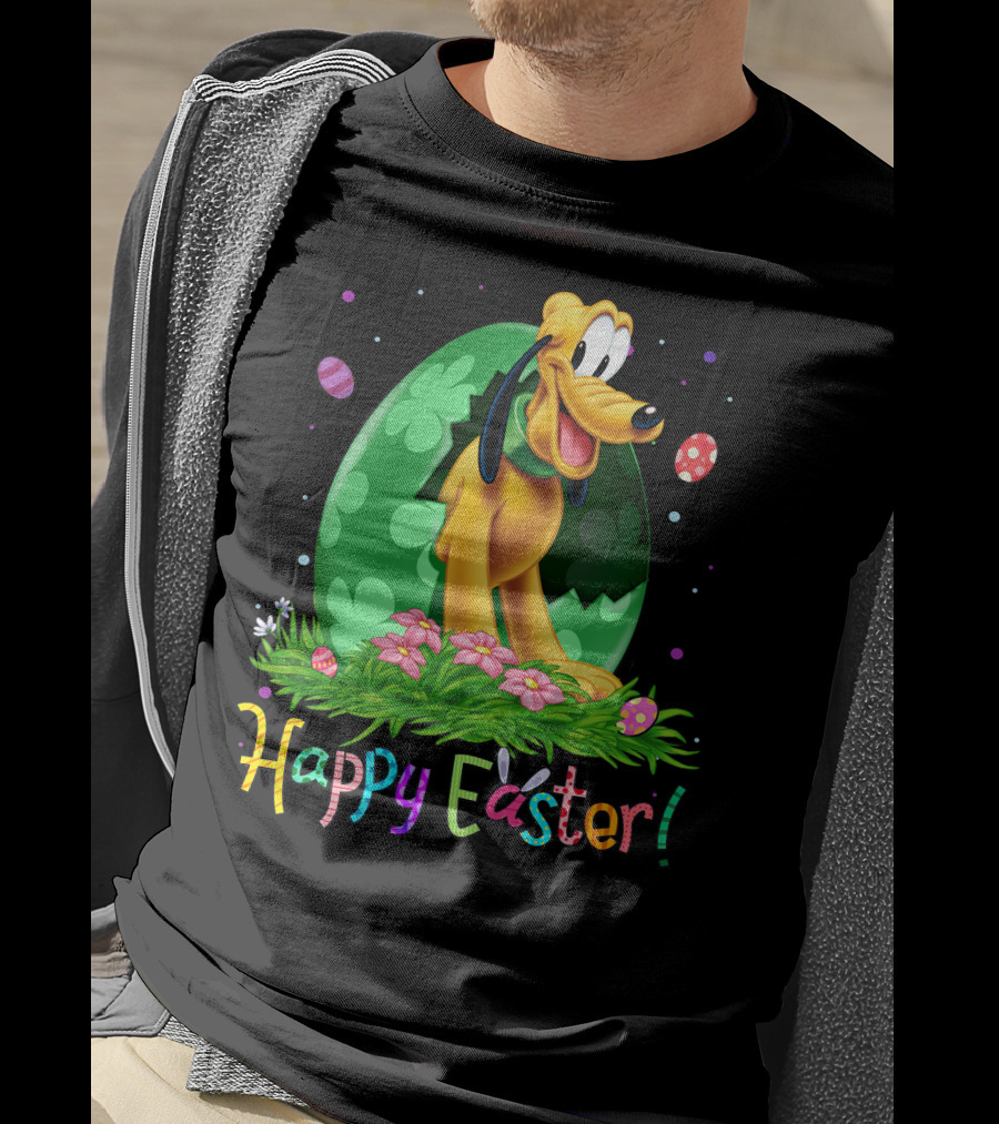 Happy Easter Pluto Disney Easter Egg Hunt T-Shirt