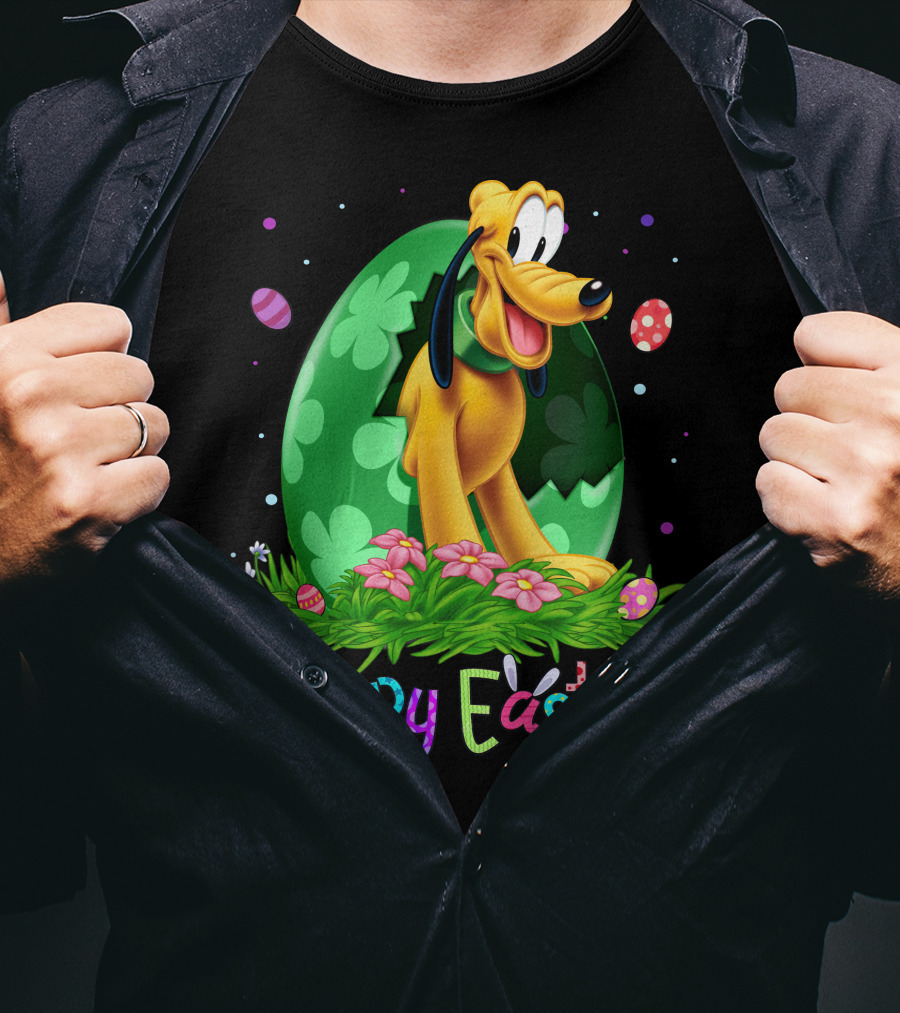 Happy Easter Pluto Disney Easter Egg Hunt T-Shirt
