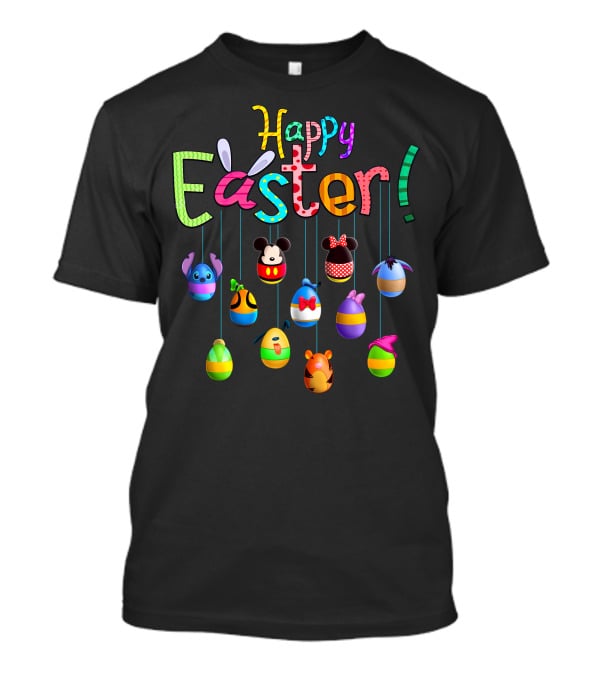 Happy Easter Disney Characters Egg Collection T-Shirt