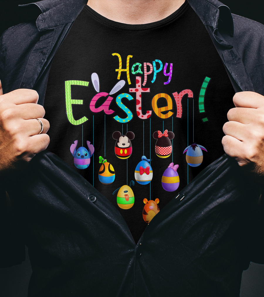 Happy Easter Disney Characters Egg Collection T-Shirt