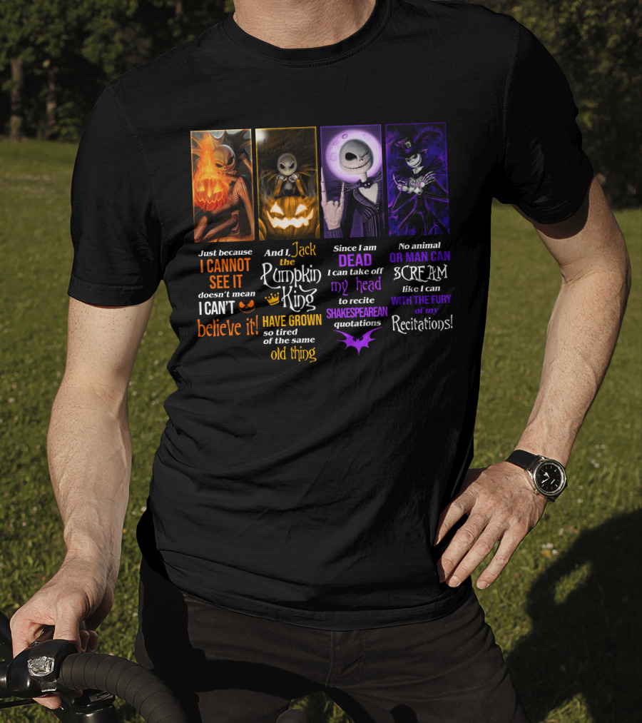 Jack Skellington Pumpkin King Shakespearean Quotations Fury Recitations T-Shirt