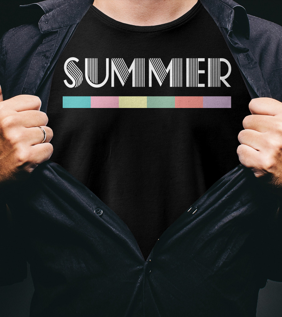 Summer Colors Stripes Pastel T-Shirt