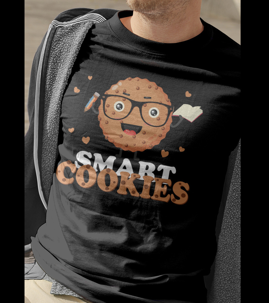 SMART COOKIES Book Pencil Glasses T-Shirt