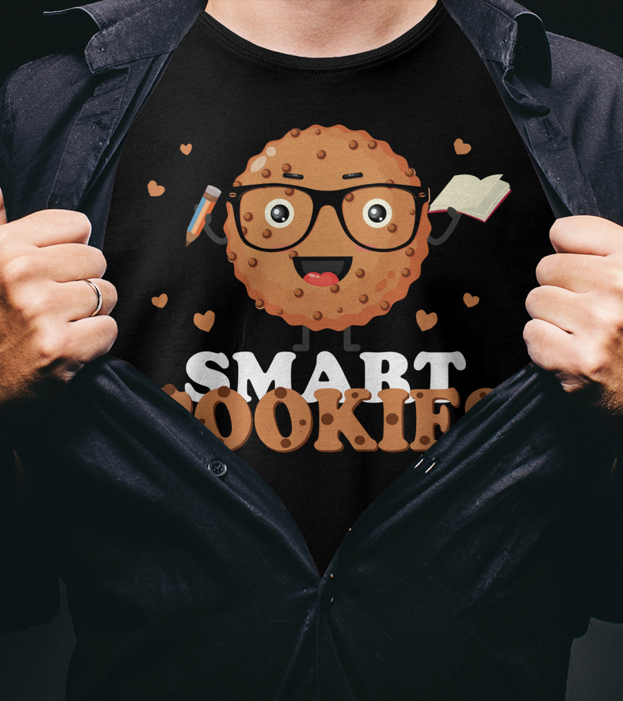 SMART COOKIES Book Pencil Glasses T-Shirt