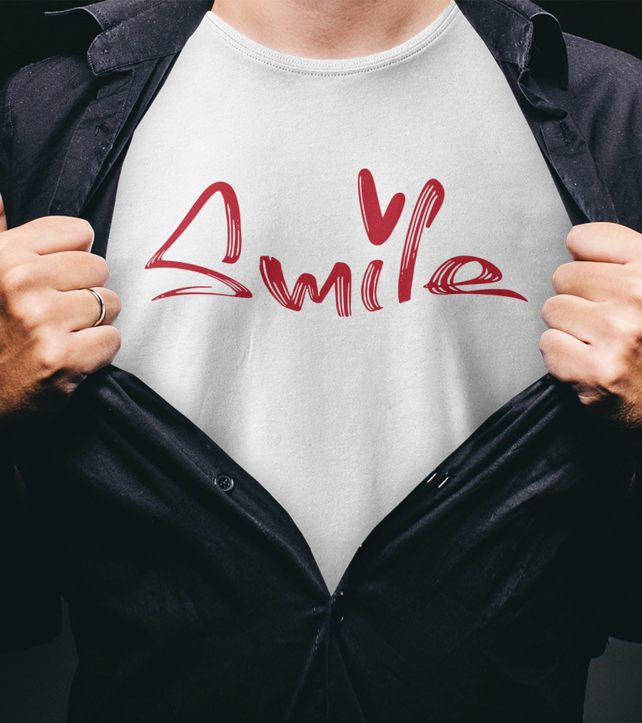 DONT FORGET TO SMILE Heart T-Shirt
