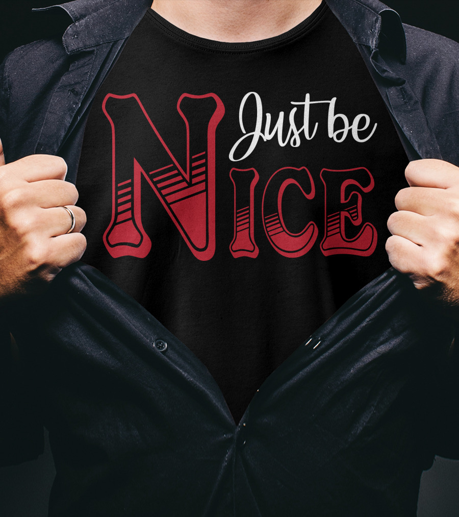Just Be Nice Retro Lettering T-Shirt
