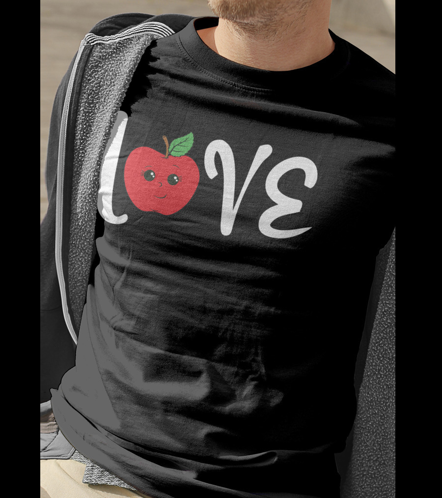 Love Cute Apple Emoji T-Shirt
