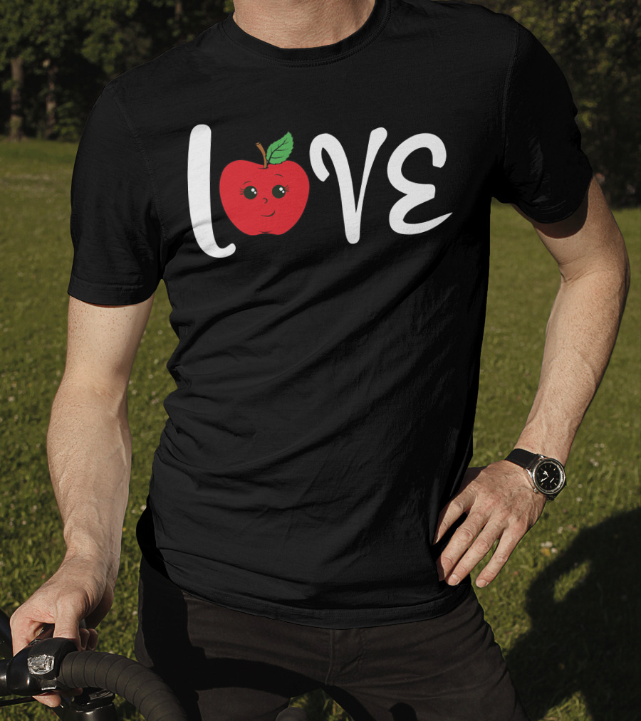 Love Cute Apple Emoji T-Shirt