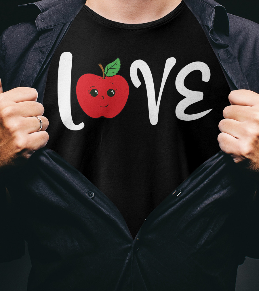 Love Cute Apple Emoji T-Shirt