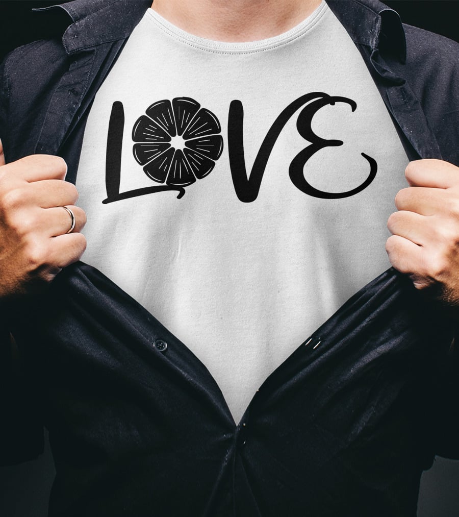 LOVE LEMON Sliced Citrus Typography T-Shirt
