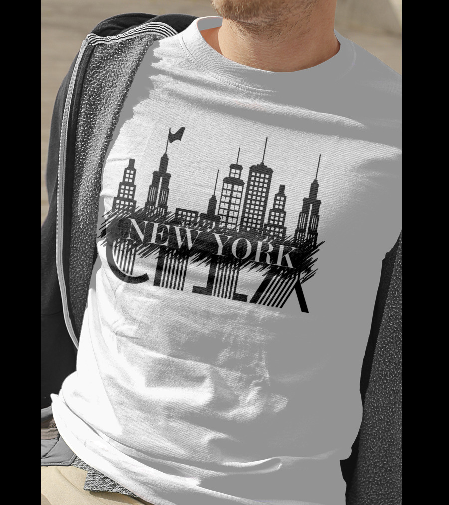 NEW YORK CITY Skyline Architecture Illustration With Skyscrapers T-Shirt
