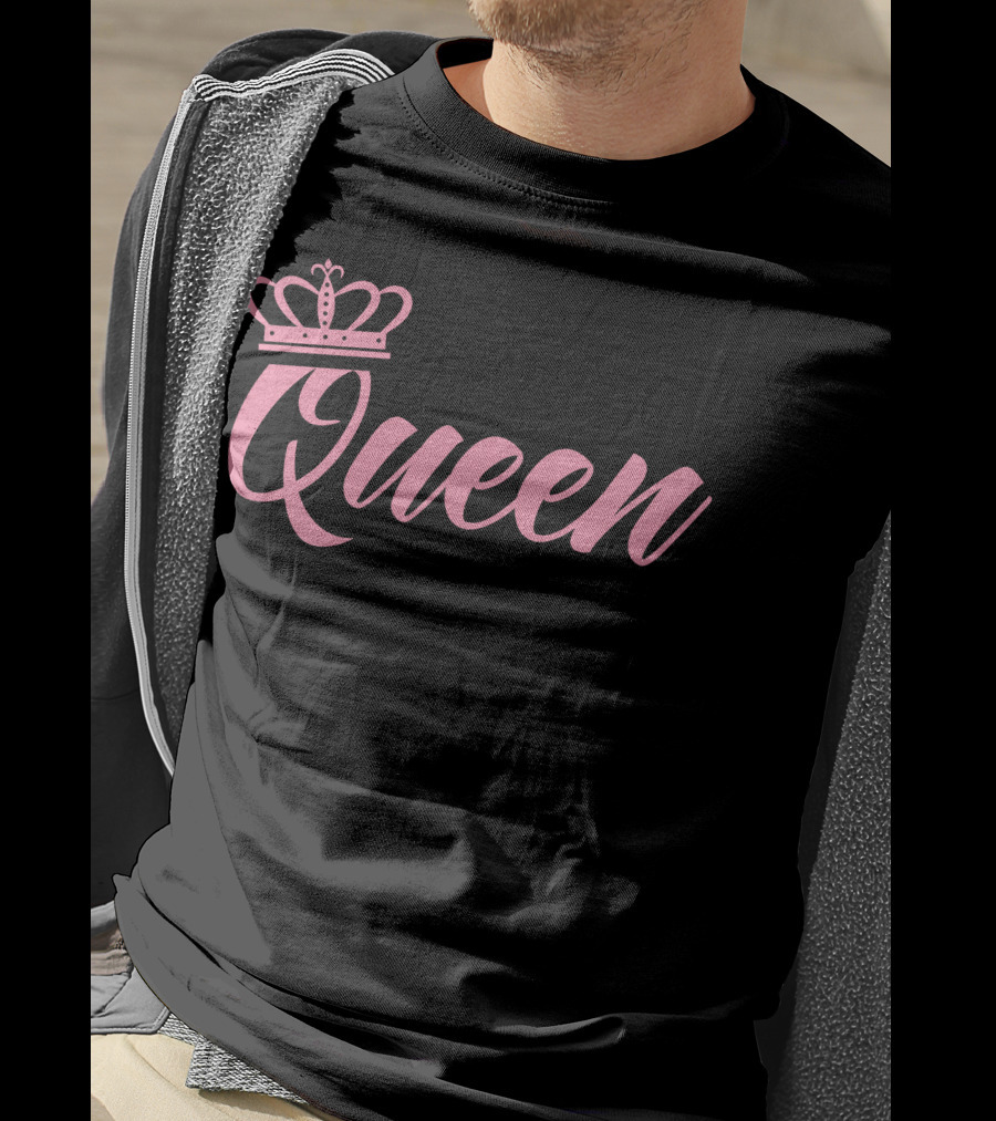 Queen Pink Crown Script T-Shirt