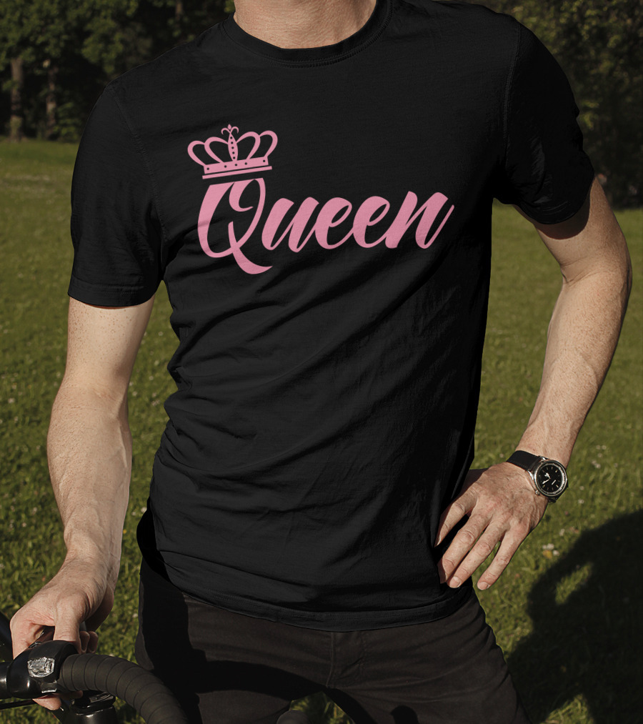 Queen Pink Crown Script T-Shirt