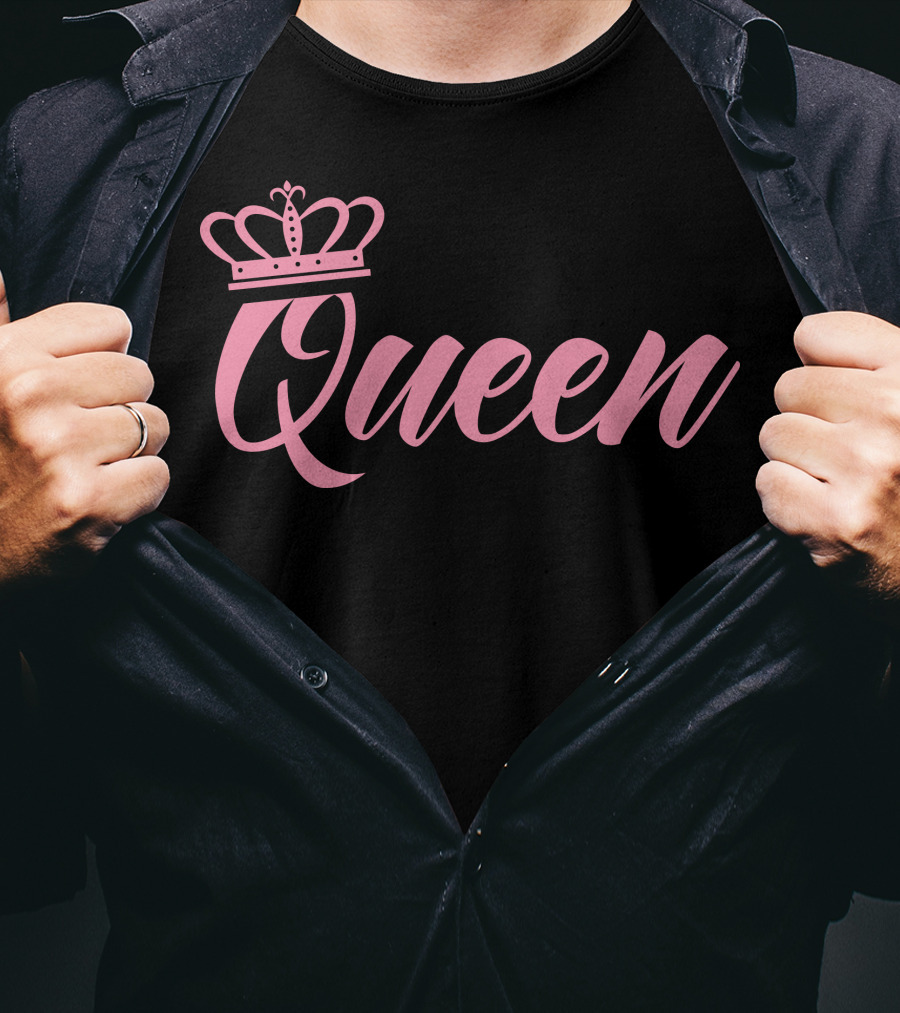 Queen Pink Crown Script T-Shirt