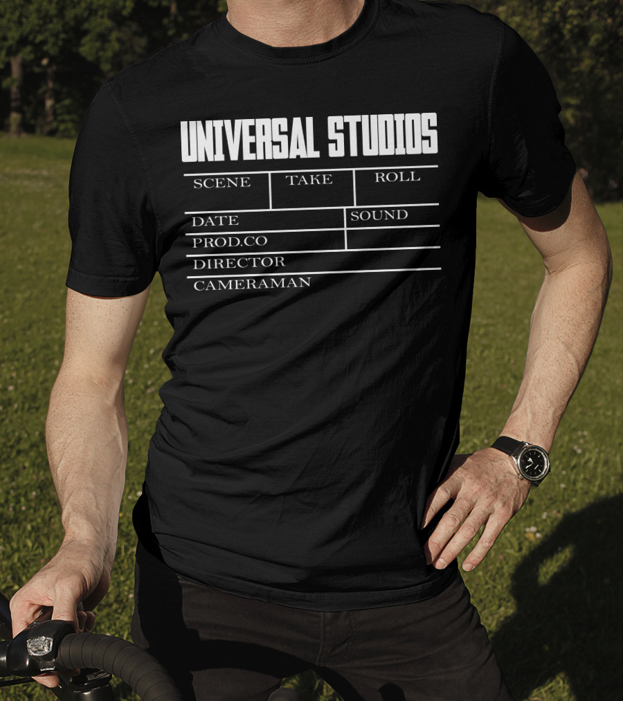 Universal Studios Scene Take Roll Date Sound Prod.co Director Cameraman T-Shirt
